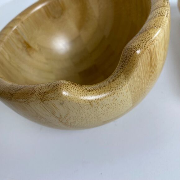 Loisa Bamboo Mortar & Pestle Set Garlic Pepper Press Grinder Crusher for Kitchen - Picture 7 of 8